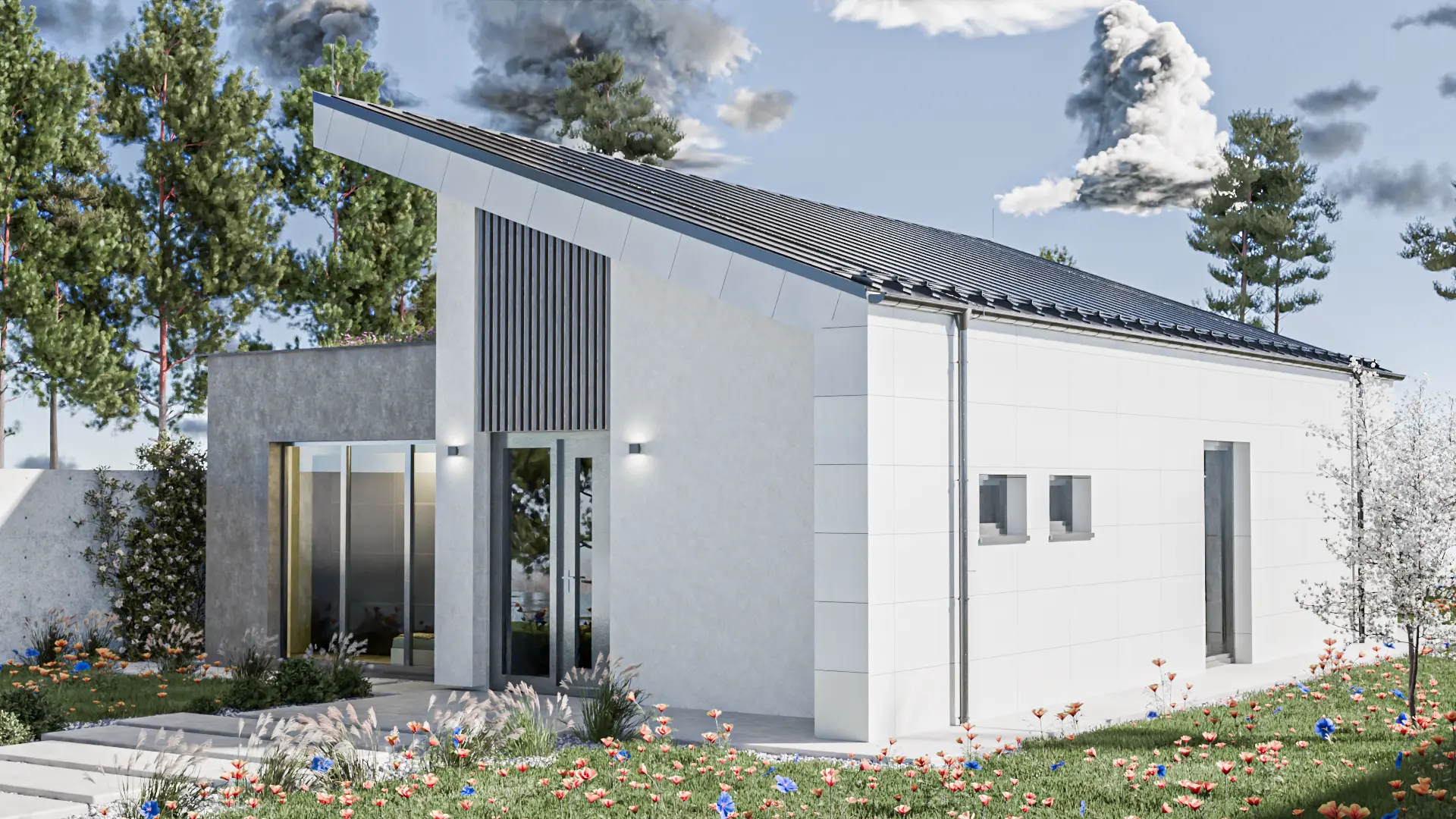 Architektonický projekt moderného bývania v žilinskom regióne.